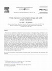 Research paper thumbnail of Fetal exposure to prescription drugs and adult sexual orientation