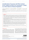 Research paper thumbnail of Consideration of Accuracy and Observational Error Analysis in Pelvic Sex Assessment: A Study in a Thai Cadaveric Human Population