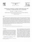 Research paper thumbnail of Luminescence properties of terbium doped poly(acrylic acid) containing 1,10-phenanthroline and 2,2′-bipyridine