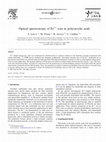 Research paper thumbnail of Optical spectroscopy of Er3+ ions in poly(acrylic acid)