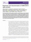 Research paper thumbnail of Expression and characterization of SARS-CoV-2 spike proteins