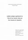 Research paper thumbnail of Análisis teológico espiritual de la Vida de San Antonio, por San Atanasio de Alejandría