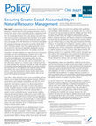 Research paper thumbnail of Securing Greater Social Accountability in Natural Resource Management