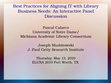 Research paper thumbnail of Best Practices for Aligning IT with Library Business Needs: An Interactive Panel Discussion