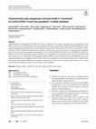 Research paper thumbnail of Characteristics and comparisons of acute stroke in “recovered" to “active COVID-19 and “pre-pandemic” in Qatar database