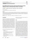 Research paper thumbnail of Poorly Differentiated Lung Cancer with Intracardiac Extension Causing Malignant Stroke in a Peritoneal Dialysis Patient: a Case Report