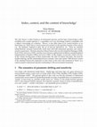 Research paper thumbnail of Index, Context, and the Content of Knowledge