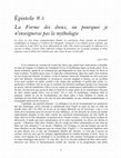 Research paper thumbnail of "La forme des dieux, ou pourquoi je n'enseignerai pas la mythologie" - Epistole #5 (octobre 2022)