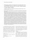 Research paper thumbnail of Changing pattern of surgical revascularization for critical limb ischemia over 12 years: Endovascular vs open bypass surgery