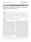 Research paper thumbnail of Evaluation of flavonoids and diverse antioxidant activities of Sonchus arvensis