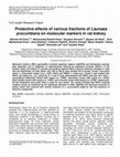 Research paper thumbnail of Protective effects of various fractions of Launaea procumbens on molecular markers in rat kidney