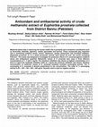 Research paper thumbnail of Antioxidant and antibacterial activity of crude methanolic extract of Euphorbia prostrata collected from District Bannu (Pakistan)