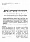 Research paper thumbnail of Alteration of renal function by potassium bromate (KBrO3): Protective effects of Launaea procumbens