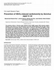 Research paper thumbnail of Prevention of KBrO 3 -induced cardiotoxicity by Sonchus asper in rat