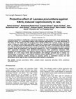 Research paper thumbnail of Protective effect of Launaea procumbens against KBrO3 induced nephrotoxicity in rats