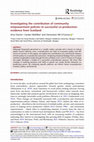 Research paper thumbnail of Investigating the contribution of community empowerment policies to successful co-production- evidence from Scotland