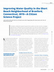 Research paper thumbnail of Improving Water Quality in the Short Beach Neighborhood of Branford, Connecticut, 2019—A Citizen Science Project