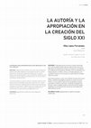 Research paper thumbnail of La Autoría y La Apropiación