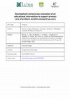 Research paper thumbnail of Development and process evaluation of an educational intervention to support primary care of problem alcohol among drug users