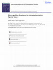 Research paper thumbnail of Ethics and the Emotions: An Introduction to the Special Issue