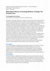 Research paper thumbnail of Philosophy of Human Technology Relations in Design: The Practical Turn