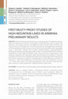 Research paper thumbnail of First Multy-Proxy Studies Of High-Mountain Lakes In Armenia: Preliminary Results