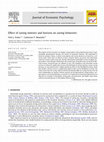 Research paper thumbnail of Effect of saving motives and horizon on saving behaviors