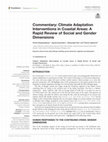 Research paper thumbnail of Commentary: Climate Adaptation Interventions in Coastal Areas: A Rapid Review of Social and Gender Dimensions