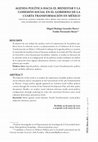 Research paper thumbnail of Political Agenda Towards Well-Being and Social Cohesion in the Government of the Fourth Transformation in Mexico