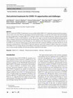 Research paper thumbnail of Oral antiviral treatments for COVID-19: opportunities and challenges