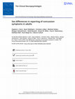 Research paper thumbnail of Sex differences in reporting of concussion symptoms in adults