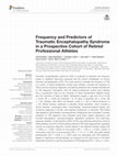 Research paper thumbnail of Frequency and Predictors of Traumatic Encephalopathy Syndrome in a Prospective Cohort of Retired Professional Athletes