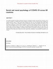 Research paper thumbnail of Social and moral psychology of COVID-19 across 69 countries