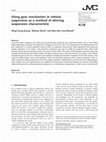 Research paper thumbnail of Using gear mechanism in vehicle suspension as a method of altering suspension characteristic