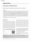 Research paper thumbnail of Assessment of Suicidal Intent