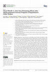 Research paper thumbnail of Three-Month vs. One-Year Detraining Effects after Multicomponent Exercise Program in Hypertensive Older Women