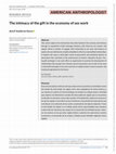 Research paper thumbnail of The intimacy of the gift in the economy of sex work