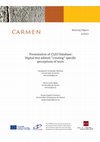 Research paper thumbnail of FERNÁNDEZ, C., LIMÓN, M. & ESPAÑA CHAMORRO, S. (2022): “Presentation of CLEO Database: Digital text edition “creating” specific perceptions of texts”, en M. Horster and E. Fischer (eds.) CARMEN Working Papers 3, Johannes Gutenberg-Universität Mainz Verlag