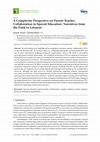 Research paper thumbnail of A Complexity Perspective on Parent–Teacher Collaboration in Special Education: Narratives from the Field in Lebanon