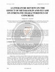 Research paper thumbnail of A Literature Review on the Effect of Metakaolin and Fly Ash on Strength Characteristics of Concrete