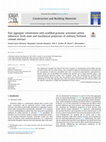 Research paper thumbnail of Fine aggregate substitution with acidified granular activated carbon influences fresh-state and mechanical properties of ordinary Portland cement mortars