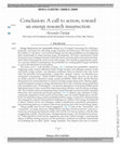 Research paper thumbnail of Conclusion: A call to action, toward an energy research insurrection