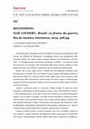 Research paper thumbnail of RECENSIONE: Neill LOCHERY, Brasil: os frutos da guerra, Rio de Janeiro, Intrínseca, 2015, 368 pp