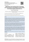 Research paper thumbnail of Information and Communication Technology (ICT) Investment in the Kingdom of Saudi Arabia: Assessing Strengths and Weaknesses