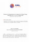 Research paper thumbnail of Données de fréquentation de la plage de la Pointe Rouge (Marseille) les 11, 13 et 15 juillet 2017