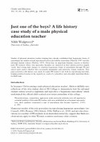 Research paper thumbnail of Just one of the boys? A life history case study of a male physical education teacher