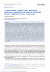 Research paper thumbnail of "A Most Valuable Curiosity": Music Manuscripts, Authorship, Composition, and Gender at the Ephrata Cloister in Eighteenth-Century Pennsylvania