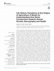 Research paper thumbnail of Life History Transitions at the Origins of Agriculture: A Model for Understanding How Niche Construction Impacts Human Growth, Demography and Health