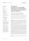 Research paper thumbnail of Detection of anti-SARS-CoV-2-Spike/RBD antibodies in vaccinated elderly from residential care facilities in Romania, April 2021