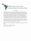 Research paper thumbnail of English Studies in Latin America: a Journal of Cultural and Literary Criticism